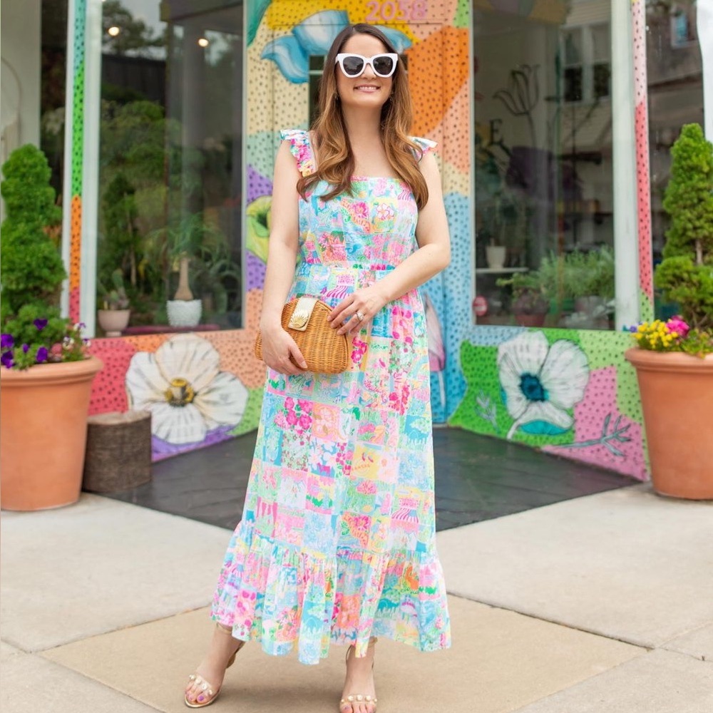 Lilly Pulitzer New with tag Size XL Crista midi dress in Lilly State of Mind